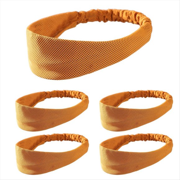 Diadema Deportiva Naranja Absorbente del Sudor y Transpirable y Verano Running Diadema de Bádminton Turbante Antitranspirante