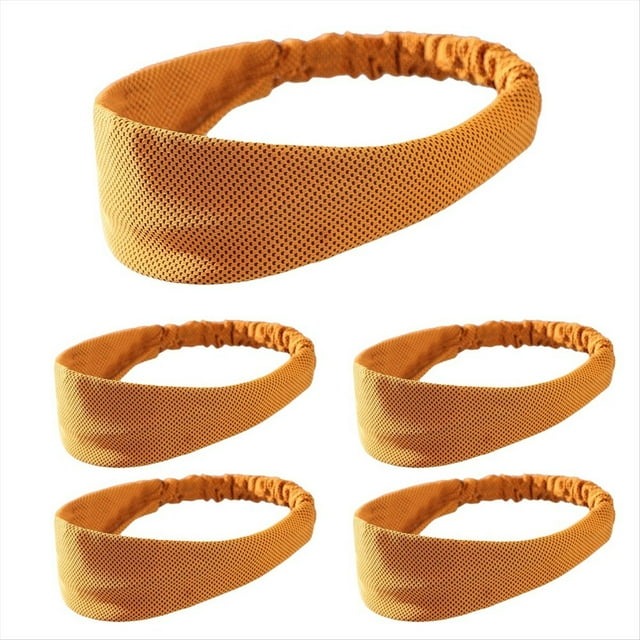 Diadema Deportiva Naranja Absorbente del Sudor y Transpirable y Verano Running Diadema de Bádminton Turbante Antitranspirante
