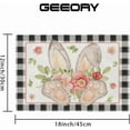 thumbnail image 5 of Easter Placemats 12x18 Inch Buffalo Plaid Bunny Floral Farmhouse Kitchen Dining Spring Table Decoration for Indoor Outdoor Dinner Party Décor GP100-18, 5 of 5