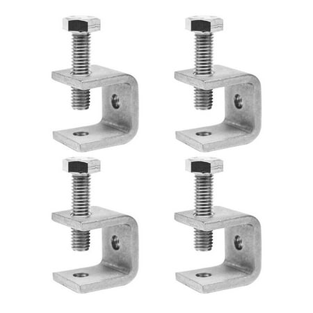 

4 Pcs Stainless Steel C Clamps Tiger Clamp for Mounting U Clamps Small Desk Clamp
