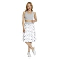 thumbnail image 2 of Women's Frogs Dragonflies Frogs and Leaves A-line Printed Skirt Casual Wear, 2XL, Pale Grey White Blue, by Ambesonne, 2 of 6