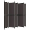 thumbnail image 3 of vidaXL 6-Panel Room Divider Brown 300x220 cm Fabric, 3 of 5
