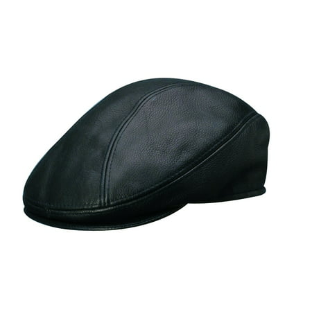 UPC 016698855563 product image for Stetson Small-Medium Unisex Distressed Leather Ivy Cap, Black | upcitemdb.com