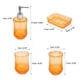 thumbnail image 2 of Unique Bargains 4Pcs Durable Bathroom Accessories Set Orange, 2 of 4