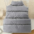thumbnail image 4 of LRen Boys Down Vest Winter Warm Lined Sleeveless Jacket Insulated Padded Outerwear For Youth And Kids,8-9 Years,Z3-Grey, 4 of 5