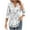 Gray, variant on 3/4 Length Sleeve Womens Tops V Neck Front Pleated Graphic T-Shirts Casual Dressy Blouses Fall Spring Tshirts (XL, Gray)