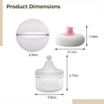 thumbnail image 4 of Body Powder Puff and Container Extra Large, Glass Fiber, Transparent Striped Design, Dusting Powder Container with Puff for Women, Large Capacity, Decorative and Quality, 4 of 5