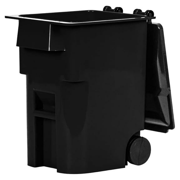 Mini Black Trash Can With Lid & Wheels for WWE & AEW Wrestling Figures