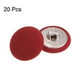 thumbnail image 3 of Uxcell 20pcs 28L Fabric Cloth Covered Button 18mm Metal Shank Round Sewing Buttons for Suits Dress Blouses, Red, 3 of 5