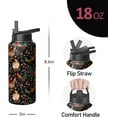 thumbnail image 2 of 32oz Corgi Water Bottle with Handle and Flip Straw, Dog Animal Sports Stainless Steel Insulated Cup Travel Coffee Mug Tumbler, Birthday Mothers Day Chritmas Gifts for Women, 2 of 6