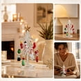 thumbnail image 6 of Mini Glass Christmas Tree Set with Detachable Hanging Ornaments, Festive Tabletop Decoration for Home Office Desk Mantel Holiday Party, 6 of 7