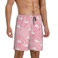 thumbnail image 2 of Sikiie Pink Flamingos and Flowers Mens Pajama Shorts, Lightweight Lounge Pant with Pockets Soft Sleep Pj Shorts for Men4X-Large, 2 of 6