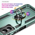 thumbnail image 3 of Dteck for Motorola Moto G Play 4G 2024 Case, Shockproof Heavy Duty Rotated Ring Kickstand Metal Ring Bracket All-Round Anti Drop Armor TPU+PC Case with Magnetic car Mount Cover, Darkgreen, 3 of 4