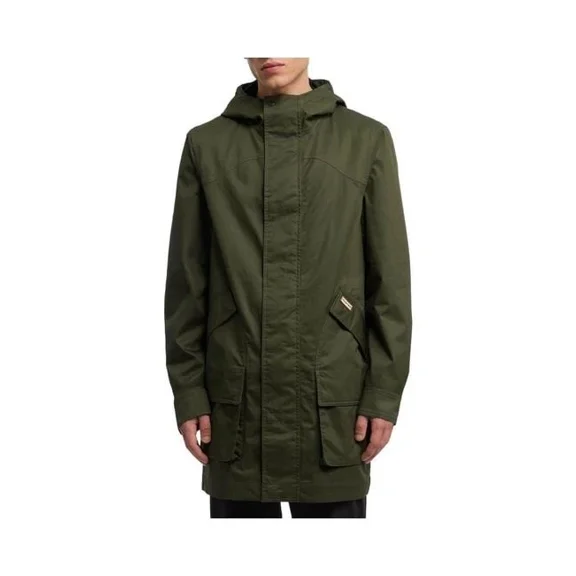 HUNTER Men's Green Downing Hooded Rain Jacket Size Large