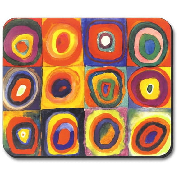 Art Plates Mouse Pad - Kandinsky: Farbstudie Quadrate