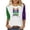 Purple, variant on Sleeves for Women Women's and Leisure Carnival Printed Round Neck Cropped Sleeve Top
