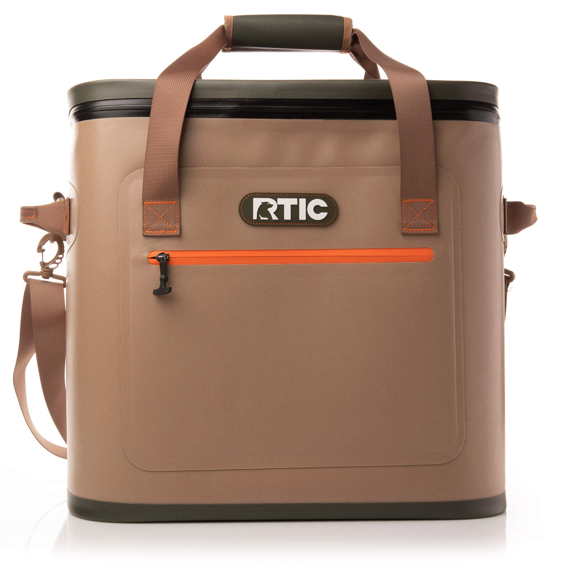 RTIC Soft Cooler 40 Can, Insulated Bag Portable Ice Chest Box Floating Cooler LeakProof, Tan