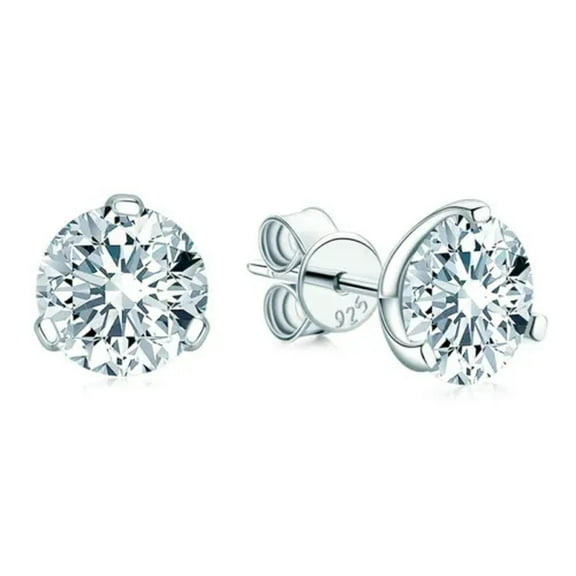 K-KED Real Moissanite D Color GRA Certificate Women Men Stud Earrings Silver
