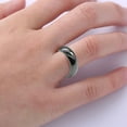 thumbnail image 4 of Fashion Simple 6mm Width Flat Hematite Magnetic Finger Ring Unisex Ring for Dating, 4 of 7