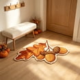 thumbnail image 5 of Fall Oak Leaf and Acorn Shaped Area Rug,Tufted Harvest Theme Floor Mat with White Plush Edge,Irregular Cut Carpet for Entryway Living Room Autumn Home Ornament,24"x16", 5 of 6