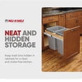 thumbnail image 6 of Rev-A-Shelf 35 Qt Pullout Top Mount Trash Cans w/ Soft-Close, 4WCTM-18BBSCDM2, Gray, 6 of 12