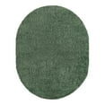 thumbnail image 2 of Unique Loom Everyday Shag Collection Area Rug - Solid (8' x 10' Oval Green), 2 of 6