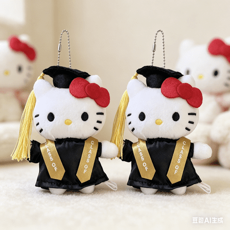 2 PCS Cute Cat Plush Toys Class of 2026 Gift Cute Graduation Stuffed Animal Doll with Graduation Cap for Student Preschool Kindergarten Milestone Graduation Gift Birthday Christmas Decoration