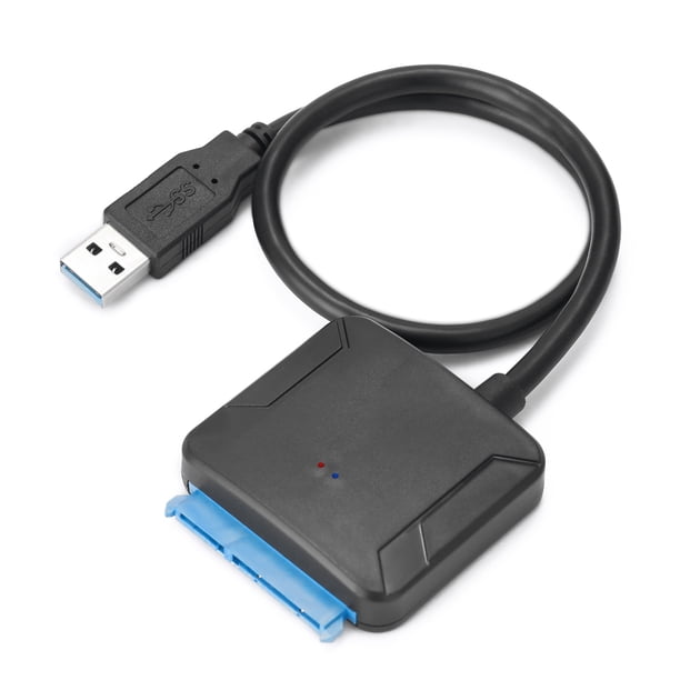 Cable Convertidor USB 3.0 a SATA para Discos Duros de 2.5 y 3.5 Pulgadas, Sin Adaptador de Energía, Alta Velocidad de Transferencia con Tecnología UASP, Compatible con HDD y SSD.