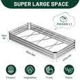 thumbnail image 2 of LIFERECORD Galvanized Raised Garden Bed, 94"L X 47"W X 11"H, Elevated Reinforced Large Metal Planter Box for Vegetable Flower Herb Outdoors, Rectangle, 2 of 8