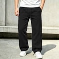 thumbnail image 2 of Jalioing Sweatpants for Teen Boy Solid Color Loose Straight Leg Open Bottom Sport Pants Drawstring Waist Athletic Pants, 2 of 7
