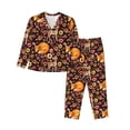 thumbnail image 1 of Balery Woodland Creatures Floral Conjunto de Pijama con Estampado para Mujer, Conjunto de Dos Piezas con Manga Larga, Ropa de Dormir Suave con Bolsillos, Pijamas Cómodos-X-Large, 1 of 7