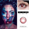 thumbnail image 3 of Lentillas cosméticas para ojos, lentes de contacto de Color rojo, negro y morado para Halloween, OVOLOOK-2pcs/par, 3 of 4