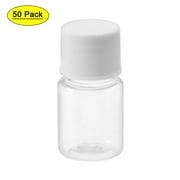 Uxcell 5ml/0.17oz Plastic Wide Mouth Lab Reagent Bottle Transparent 50 Count