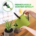 thumbnail image 2 of Plexon 1 Gallon Metal Watering Can Outdoor, Flower Plant Gardening Garden Large Green Watering Can Pot, Galvanized Steel Handles - Removable Spray Spout, Green, 2 of 7