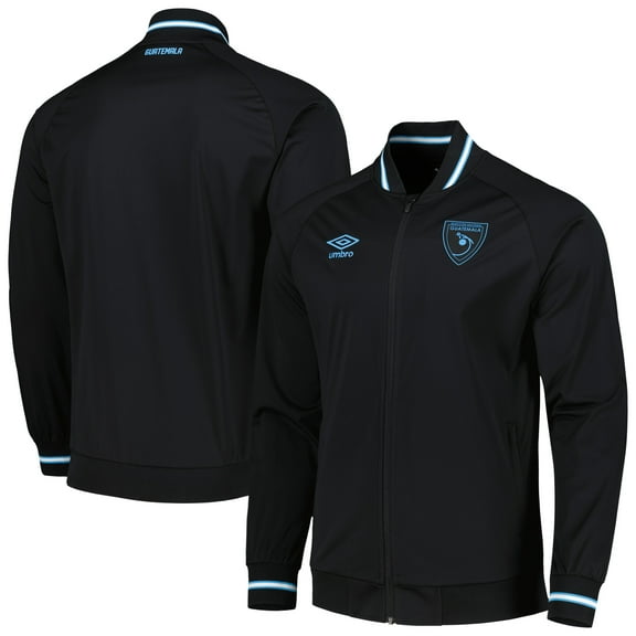 Men's Umbro Black Guatemala National Team Anthem Raglan Full-Zip Jacket
