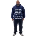 thumbnail image 2 of JC DISTRO USA-made Men's Big & Tall Casual Longsleeve Zip-Up Hoodie Navy BIG2XL, 2 of 5