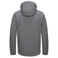 thumbnail image 2 of Little Donkey Andy Men's Softshell Hiking Jackets Ski Snow Fleece Lined Lightweight Removable Hood Steel Grey L, 2 of 7