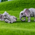 thumbnail image 4 of Mini Elephant Statue Fairy Garden Ornament DIY Glass Container Craft Animal Miniature Desktop, 4 of 4