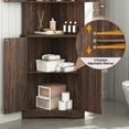 thumbnail image 3 of Blotout 68" Tall Farmhouse Corner Cabinet with 4 Doors, 28.3" W Barn Door Storage Cabinet with Adjustable Shelves, 5 Tier Corner Storage Cabinet for Bathroom,Living Room,Kitchen, 3 of 7