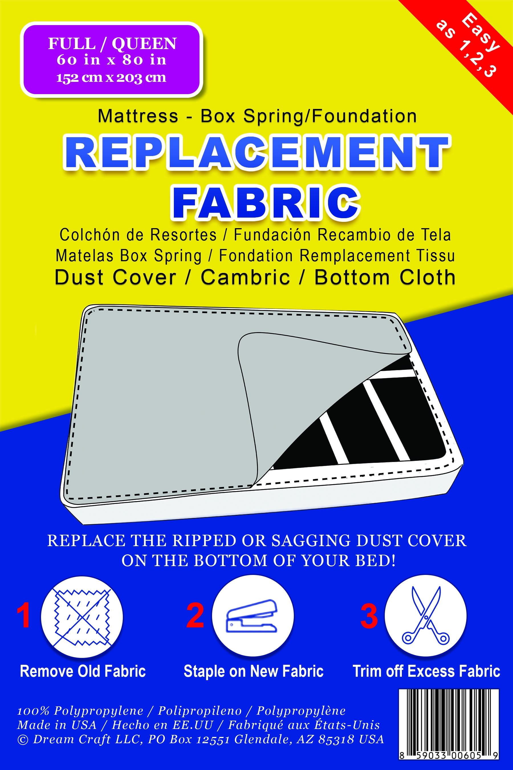 Bed Dust Cover Cambric Bottom Cloth / Replacement Fabric for