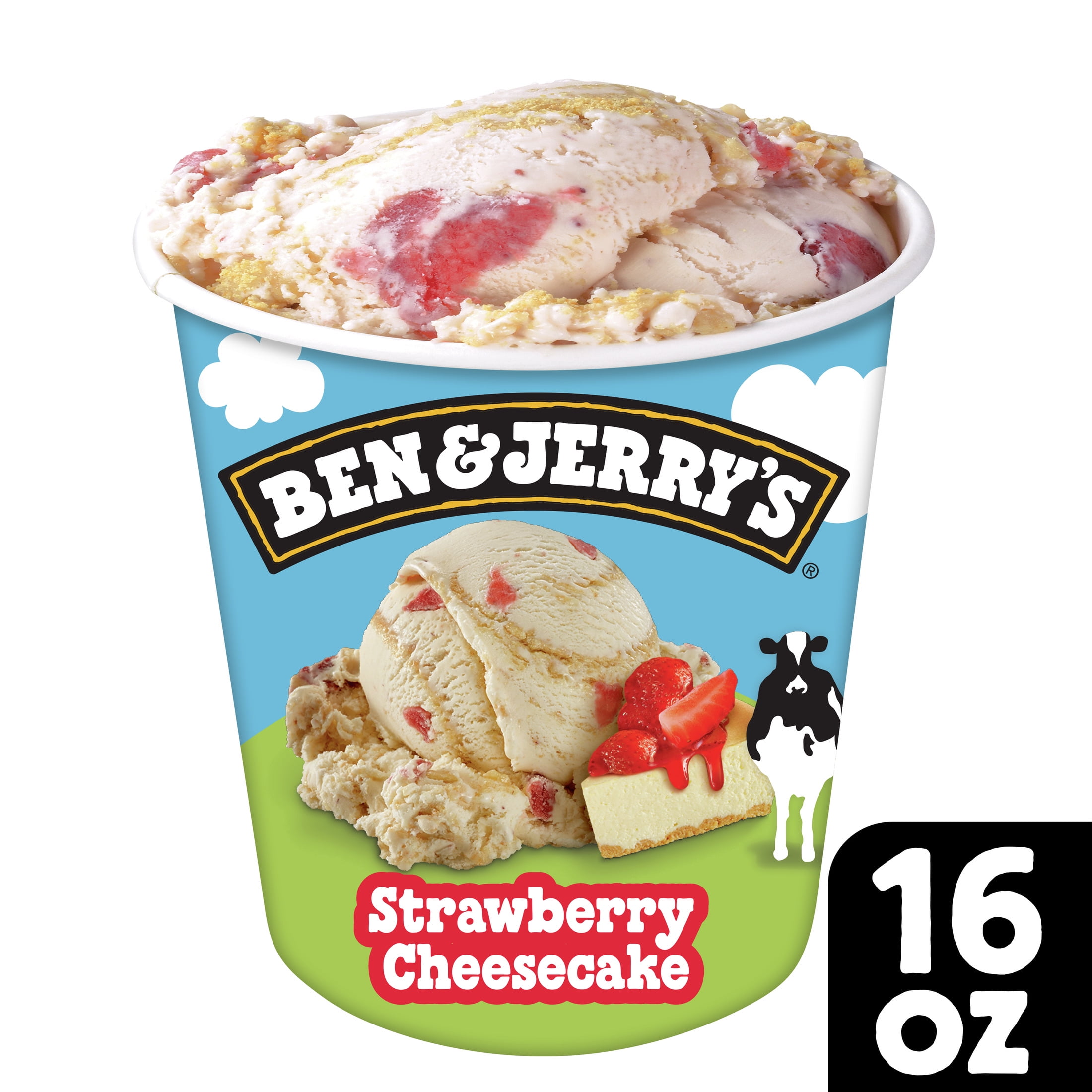 Ben & Jerry's Strawberry Cheesecake Strawberry Ice Cream Pint, 16 fl oz