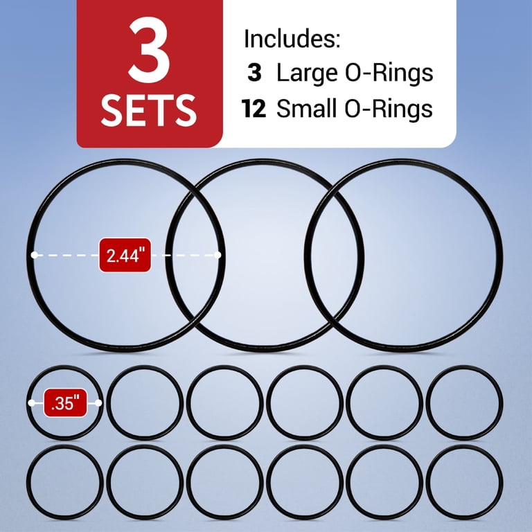 O-Ring Replacement Kit – 8-Pack, 4 Sizes Compatible With K4 Series & Culligan, DuPont Water Filtration Systems