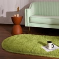 thumbnail image 4 of Homore Ultra Soft Modern Oval Rugs for Bedroom, 2.6' x 5.3' , Green, 4 of 7