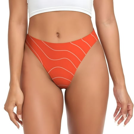 Sigee Salmon Fish Meat for Women s G-String Panty  Low Rise  Soft Lace Perfect for Everyday Wear or Special Occasions-3X-Large