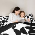 thumbnail image 4 of Manfei Mid-Century Geometric Twin Comforter Sets, Black Semicircle Bedding Set, Black White, Black Reversible 2-Piece, 1 Comforter and 1 Pillowcase, 4 of 6