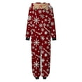 thumbnail image 6 of Odeerbi Christmas Onesie Pajamas for Family Holiday Sleep Jumpsuit Long Sleeve Family Christmas Pajamas Matching Sets Infant Printed Loungewear Jumpsuit Sleepwear Xmas PJs Set Red, 6 of 7