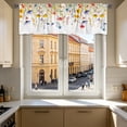 thumbnail image 5 of Kitchen Short Curtain Pair, 2D Printed Polyester Half Window Curtains, Waterproof Light Filtering Washable Cafe Home Decor, 137 x 45 cm, 5 of 5