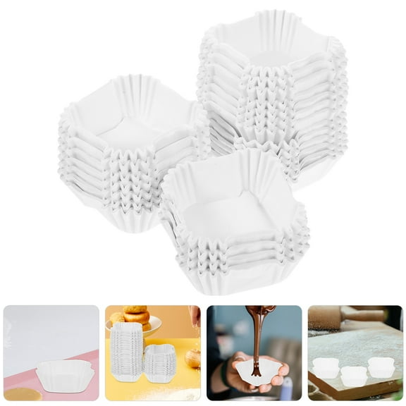 WHAMVOX 2000 Pcs Baking Cups for Muffins 6.00X6.00X2.50CM White