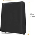 thumbnail image 2 of 210D Oxford Cloth Indoor/Outdoor Ping Pong Table Storage Covers Accessories 165x70x185cm Waterproof Dustproof Table Tennis Cover (Black,moshutie), 2 of 6
