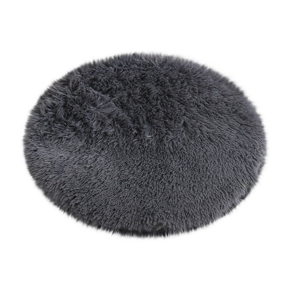 JoyMoreToys Soft Fluffy Round Pet Mat, Diameter 15.8 Inch, Plush Warm Cozy Pet Sleeping Pad with Non-Slip Bottom, for Home Pet Rest Sleep